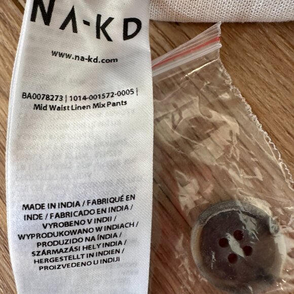 NA-KD Mid Waist Linen Mix Pants - Picture 12 of 15